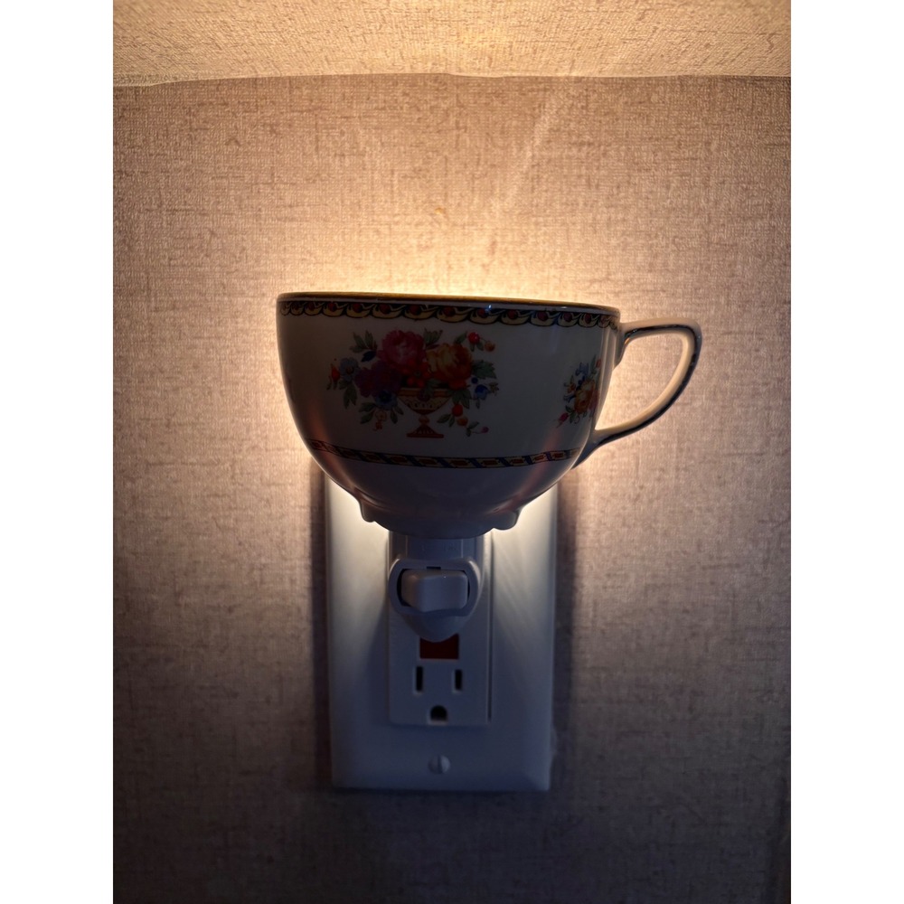Handcrafted Johnson Brothers Floral Bouquet Teacup Night Light